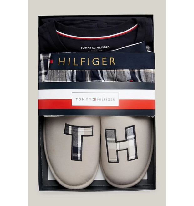 Pánske pyžamo Tommy Hilfiger s papučkami