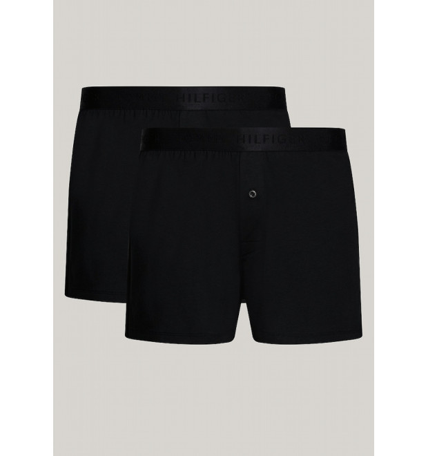 Tommy Hilfiger pánske boxerky v balení 2Pack čierne Tommy Hilfiger pánske boxerky v balení 2Pack čierne