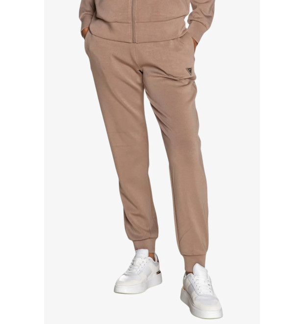 Guess Olympe Long dámske jogger tepláky hnedé Guess Olympe Long dámske jogger tepláky hnedé