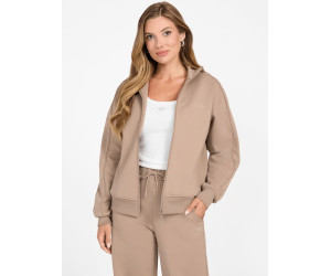 Guess dámska mikina Full-Zip s kamienkovým logom béžová