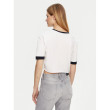 Guess crop top s potlačou loga biely