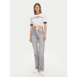 Guess crop top s potlačou loga biely