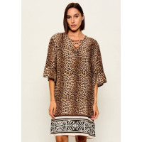 Liu Jo plážový kaftan so zvieracím vzorom Liu Jo plážový kaftan so zvieracím vzorom