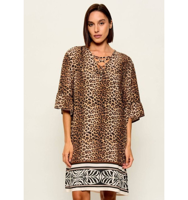 Liu Jo plážový kaftan so zvieracím vzorom Liu Jo plážový kaftan so zvieracím vzorom