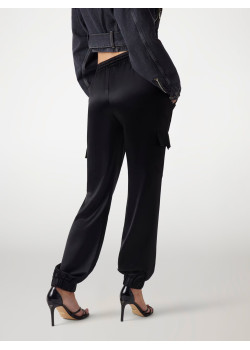 GUESS dámske nohavice Slim Fit Cargo Joggers čierne