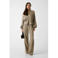 Guess Twill Flare-Leg nohavice zelené