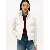 Tommy Hilfiger dámska bunda s pletenými rukávmi biela Tommy Hilfiger dámska bunda s pletenými rukávmi biela