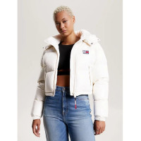 Tommy Hilfiger dámska zimná bunda do pása biela Tommy Hilfiger dámska zimná bunda do pása biela