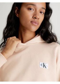 Dámska béžová mikina  s kapucňou Calvin Klein