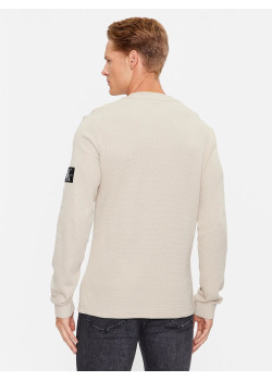 Béžové pánske tričko Calvin Klein s dlhým rukávom