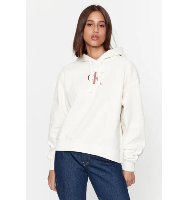Dámska mikina s kapucňou Calvin Klein Jeans s farebným logom Dámska mikina s kapucňou Calvin Klein Jeans s farebným logom