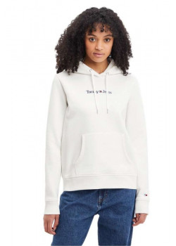 Mikina s kapucňou Tommy Hilfiger v bielej farbe