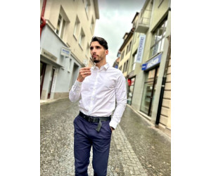 Pánska biela košeľa s dlhým rukávom Calvin Klein