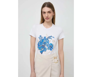 Dámske biele tričko s kvetovanou potlačou LIU-JO
