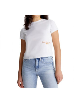 Damske biele cropped tričko Calvin Klein Jeans