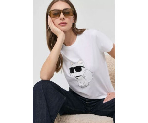 Dámske biele tričko Karl Lagerfeld s krátkym rukávom