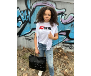 Dámske biele tričko s farebným logom Diesel