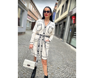 Karl Lagerfeld dlhý kardigán - biely