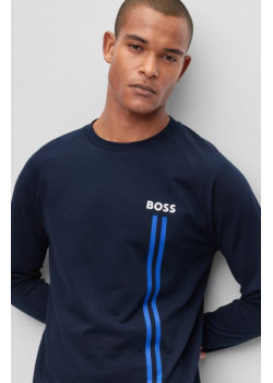 Hugo Boss pánska mikina s grafikou modrá