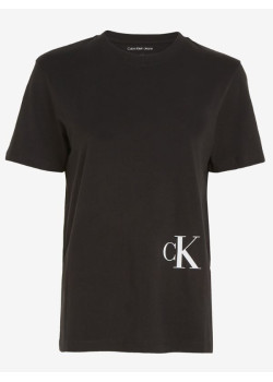 Čierne tričko s krátkym rukávom Calvin Klein Jeans