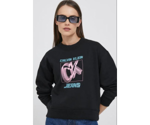 Dámska voľná čierna mikina Calvin Klein Jeans