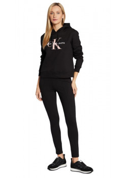 Mikina s kapucňou Calvin Klein v čiernej farbe