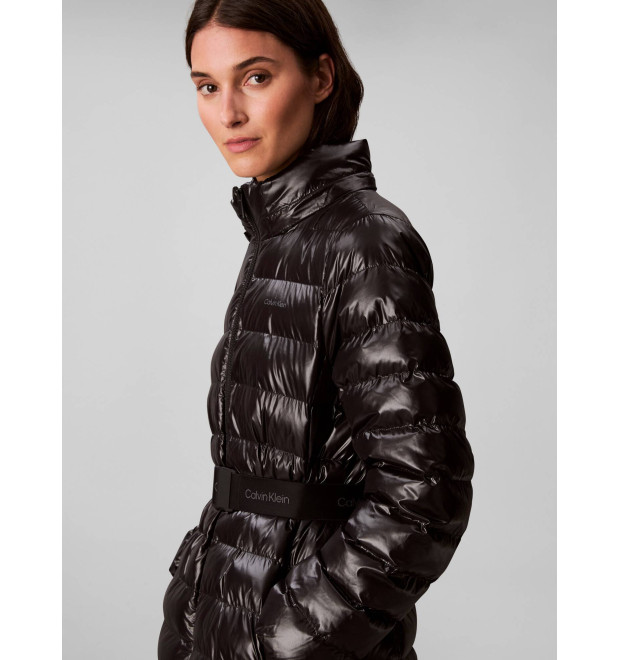 Calvin Klein dámsky zimný lesklý kabát čierna Calvin Klein dámsky zimný lesklý kabát čierna
