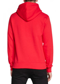 Mikina s kapucňou Calvin Klein červená