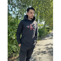 Calvin Klein pánska mikina s kapucňou a logom čierna Calvin Klein pánska mikina s kapucňou a logom čierna