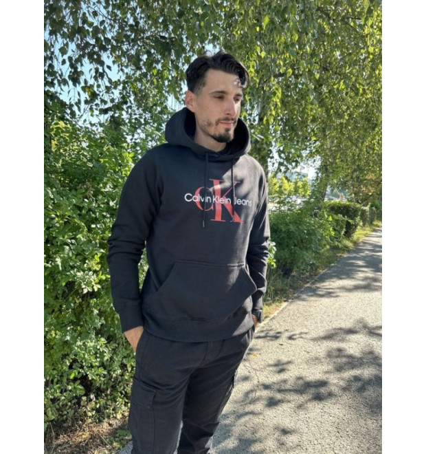 Calvin Klein pánska mikina s kapucňou a logom čierna Calvin Klein pánska mikina s kapucňou a logom čierna