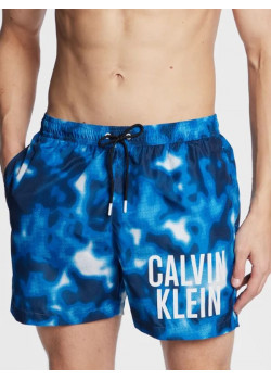 Modré šortky Calvin Klein so vzorom