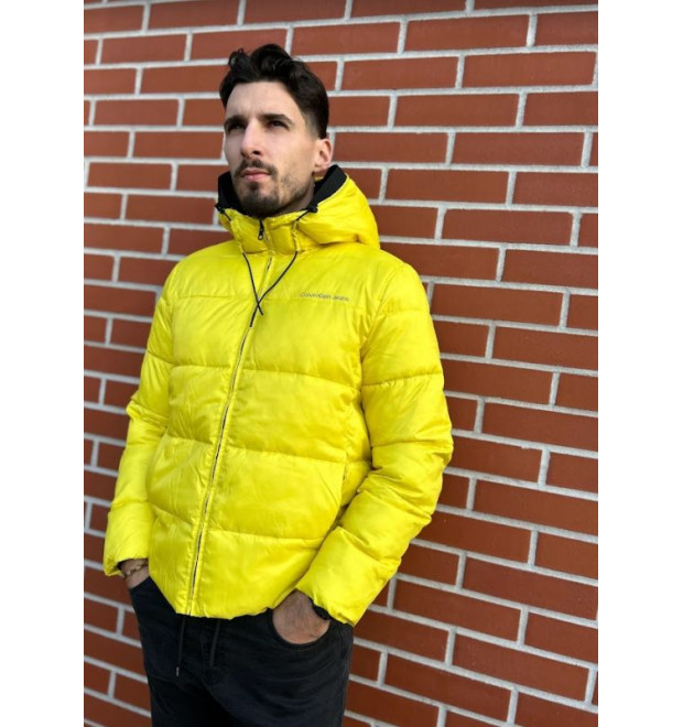 Pánska žltá vatovaná bunda Calvin Klein Pánska žltá vatovaná bunda Calvin Klein