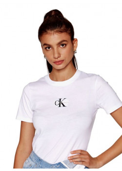 Dámske tričko Calvin Klein Slim Fit biele