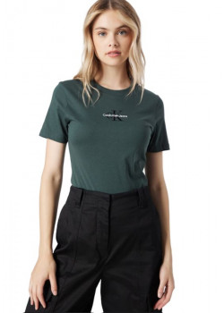 Dámske tričko Calvin Klein Slim Fit zelené