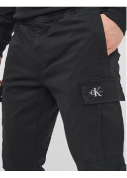 Cargo pánske čierne nohavice Calvin Klein Jeans
