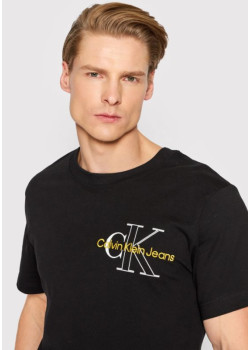 Pánske čierne tričko s výrazným logom Calvin Klein  Jeans