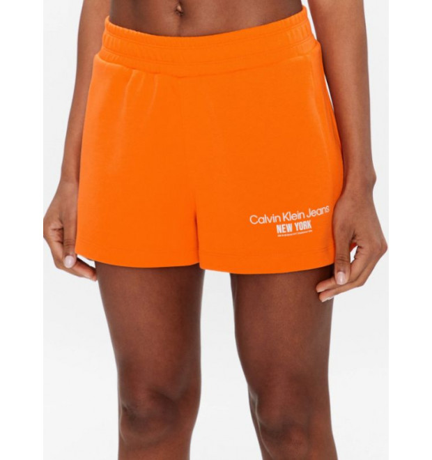 Dámske oranžové šortky Calvin Klein Jeans Dámske oranžové šortky Calvin Klein Jeans
