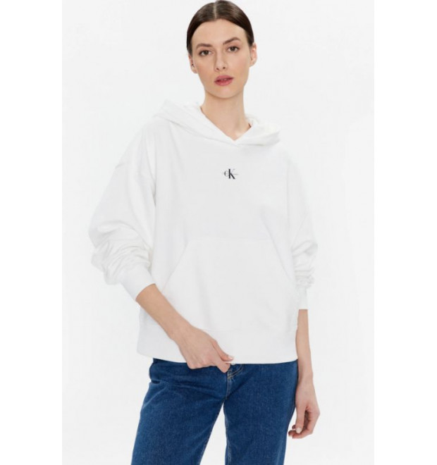 Biela dámska mikina s kapucňou Calvin Klein Jeans Biela dámska mikina s kapucňou Calvin Klein Jeans