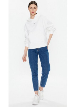 Biela dámska mikina s kapucňou Calvin Klein Jeans