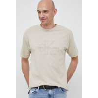 Pánske tričko Calvin Klein Jeans v béžovej farbe Pánske tričko Calvin Klein Jeans v béžovej farbe