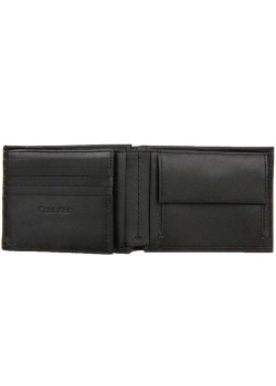 Kožená peňaženka Calvin Klein v čiernej farbe