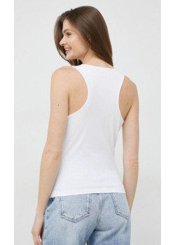 Top v bielej farbe Calvin Klein Jeans