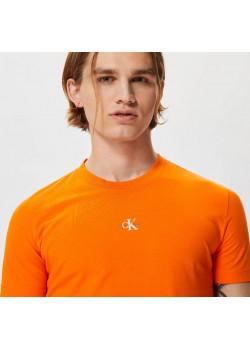Tričko Calvin Klein Jeans v oranžovej farbe
