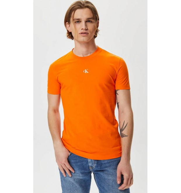 Calvin Klein Jeans pánske tričko micro logo oranžové Calvin Klein Jeans pánske tričko micro logo oranžové