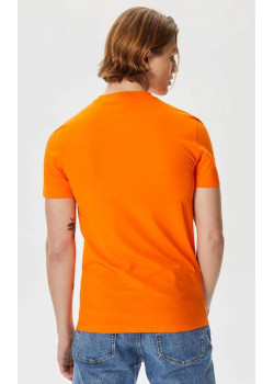 Calvin Klein Jeans pánske tričko micro logo oranžové