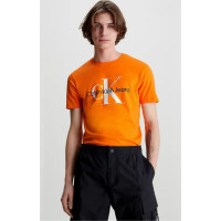 Calvin Klein Jeans pánske tričko s veľkým logom oranžové Calvin Klein Jeans pánske tričko s veľkým logom oranžové