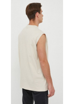 Béžové tričko bez rukávov Calvin Klein Jeans
