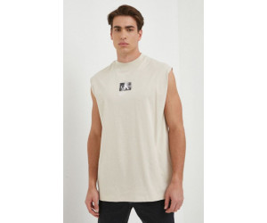 Béžové tričko bez rukávov Calvin Klein Jeans