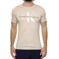 Béžové tričko Calvin Klein Jeans s logom Béžové tričko Calvin Klein Jeans s logom
