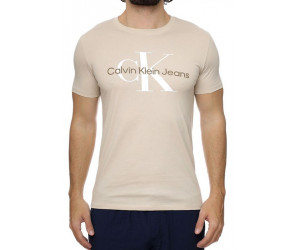 Béžové tričko Calvin Klein Jeans s logom